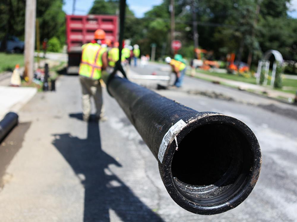 pipe readying for installation