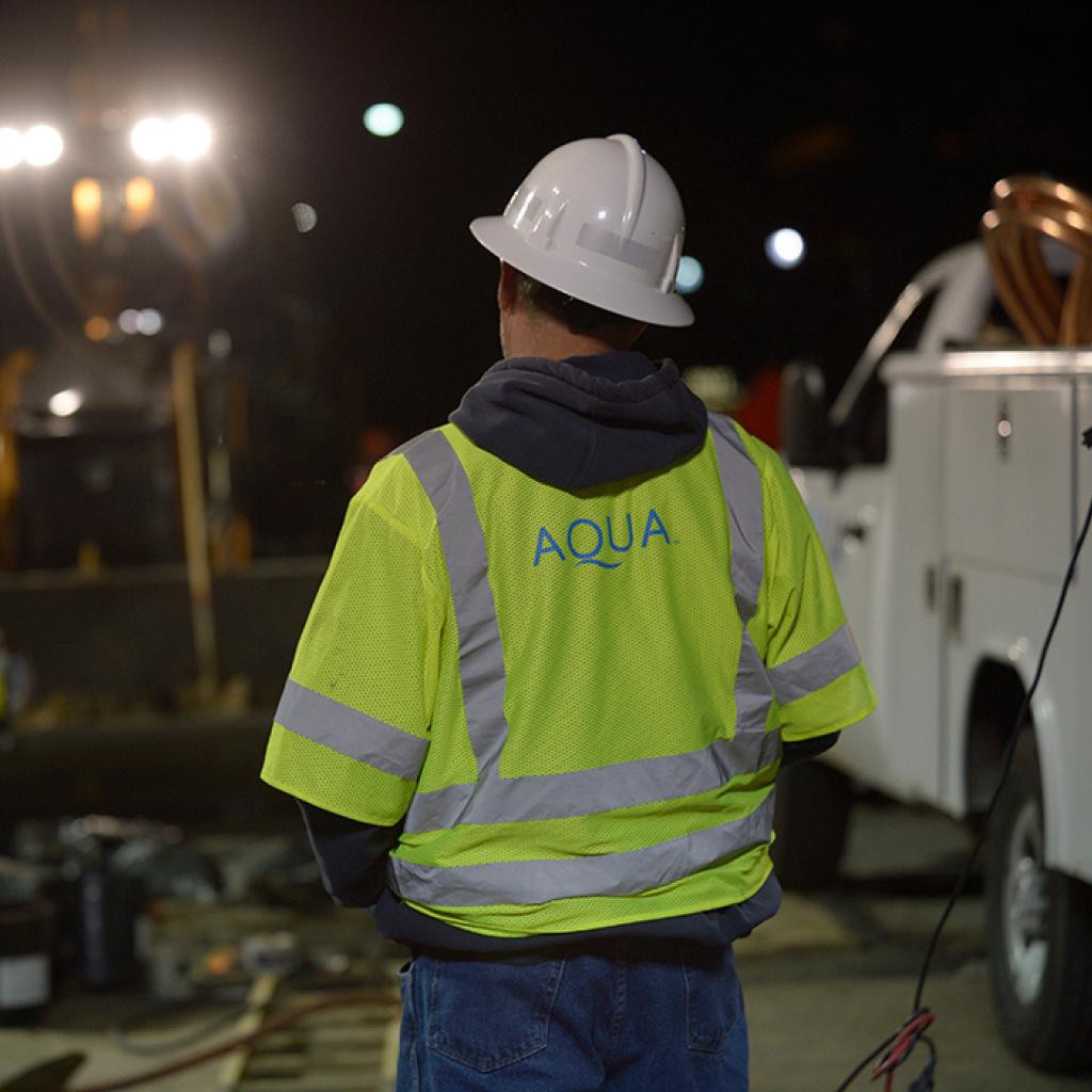 Employee working at night